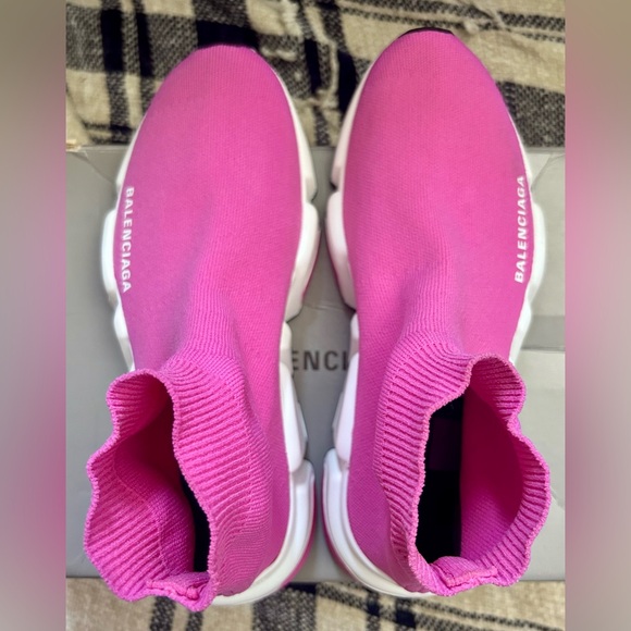Balenciaga Womens Speed Knit Sneakers “BARBIE” Pink/White - Excellent Condition - Picture 6 of 13